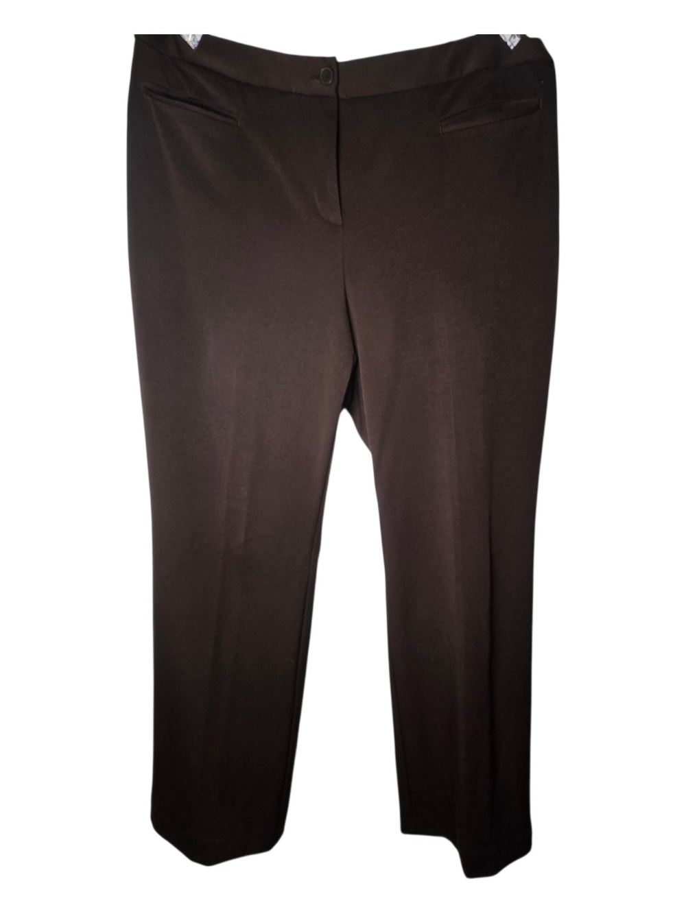 Talbots Brown Signature Dress Pants BH684 Size 18 Straight Leg Stretch